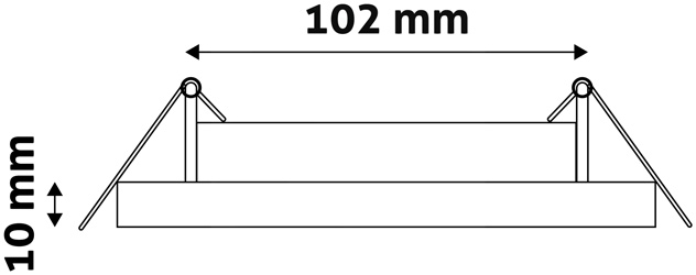 LED svítidlo podhledové Slim 6W 6400K čtverec